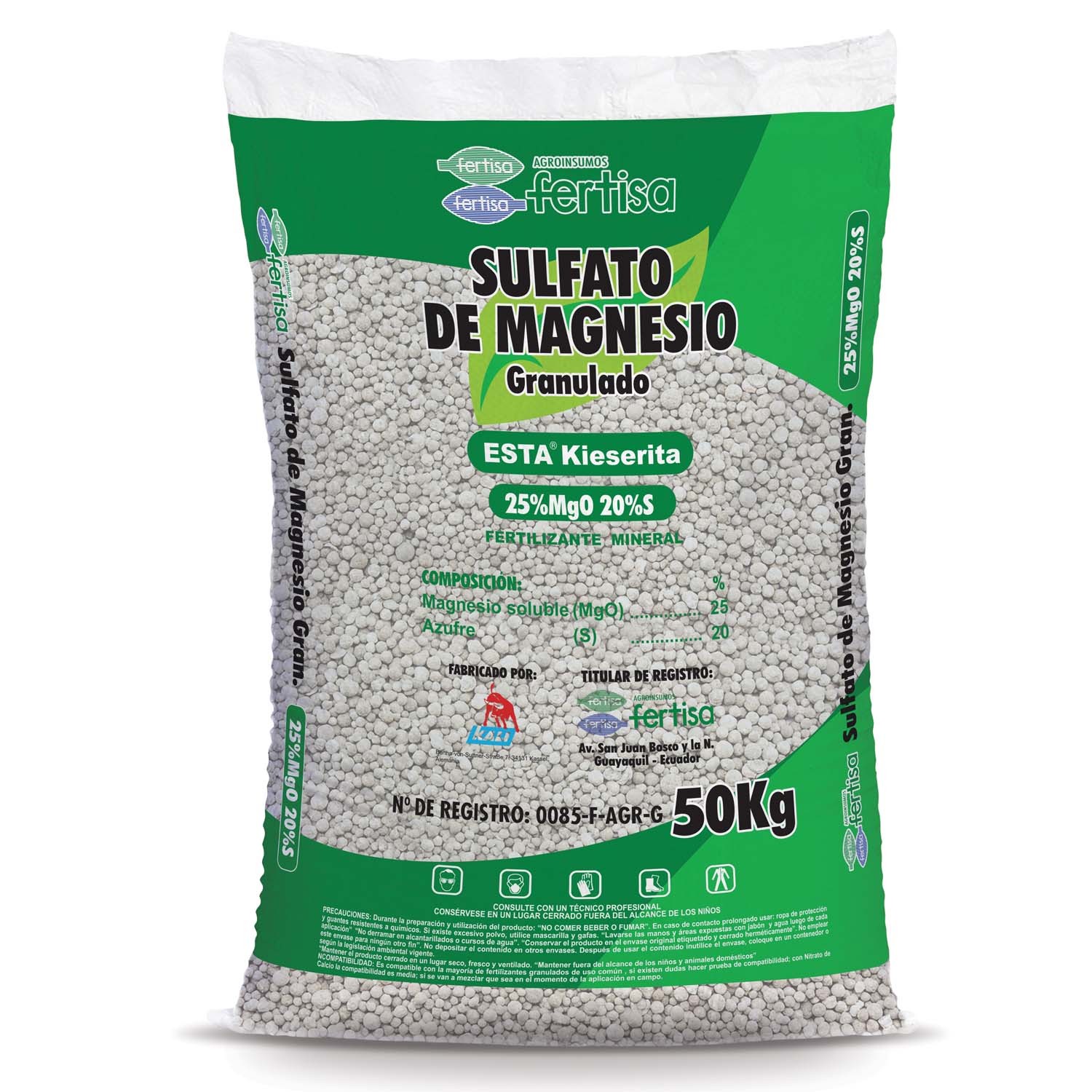 Sulfato de Magnesio Kieserita - Fertilizante especial - Fertisa